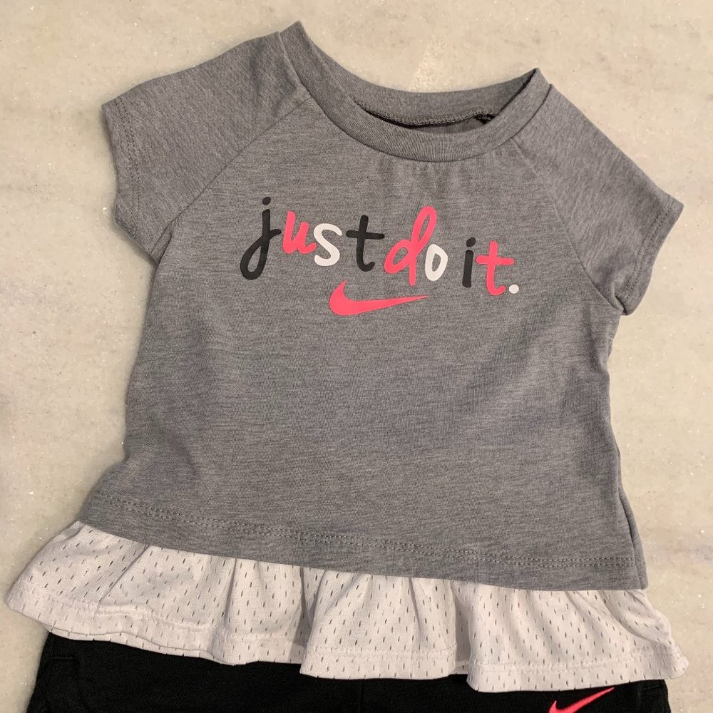 Nike - (2) Shirt & Shorts Sets - 12-18 months